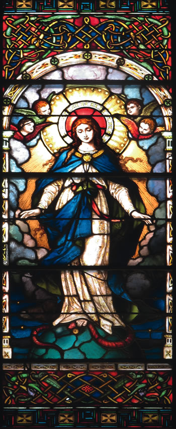 The Assumption in Stained Glass